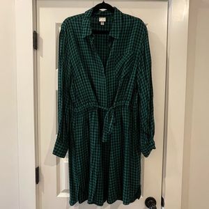 A New Day Plaid Shirt Dress